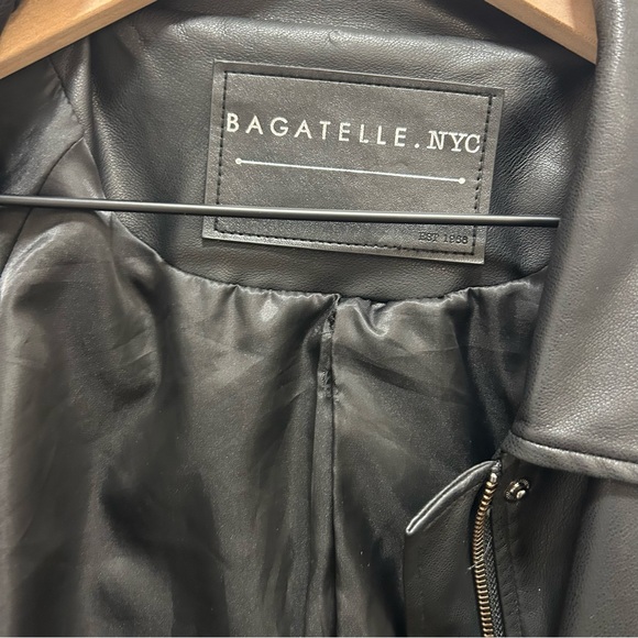 Bagatelle Black Vegan Leather Jacket - Picture 9 of 14